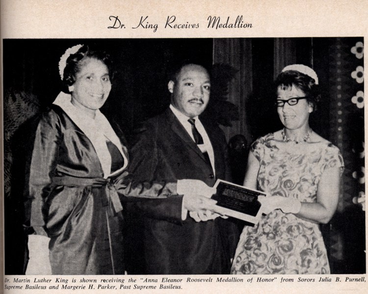 Dr. Martin Luther King receiving award